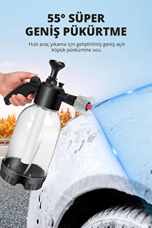 Yüksek Basınçlı 2 Başlıklı Su & Köpük Pompası 2 Litre Çok Amaçlı Kullanım Su Köpük Püskürtücü