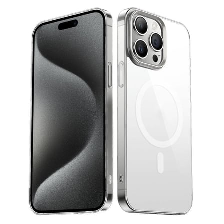 Teleplus iPhone 15 Pro Kılıf G-Glass Şeffaf Cam Arka Yüzey Kapak