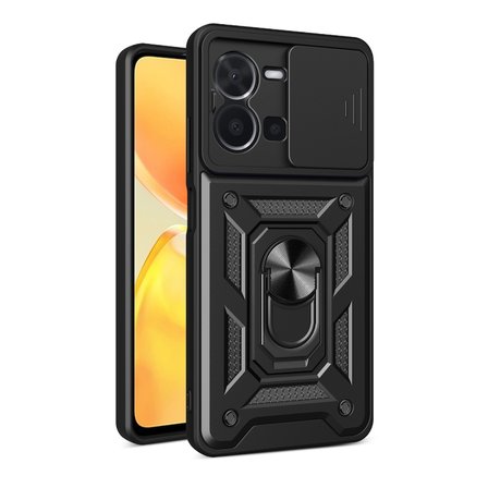 Teleplus Vivo Y22s Kılıf Magnetik Standlı Kamera Korumalı Slide Sürgülü Cover Kapak