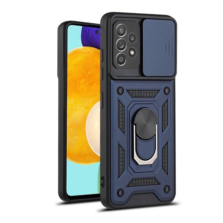 Teleplus Samsung Galaxy A52 Kılıf Magnetik Standlı Kamera Korumalı Slide Sürgülü Cover Kapak