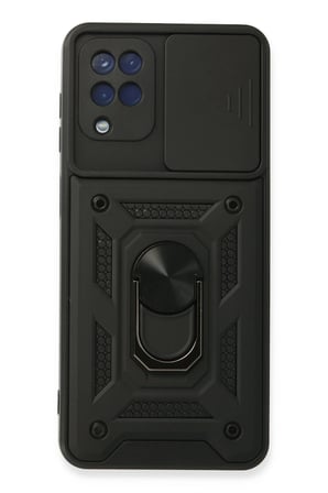 Teleplus Samsung Galaxy A12 Kılıf Magnetik Standlı Kamera Korumalı Slide Sürgülü Cover Kapak
