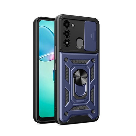 Teleplus Tecno Spark 8C Kılıf Magnetik Standlı Kamera Korumalı Slide Sürgülü Cover Kapak