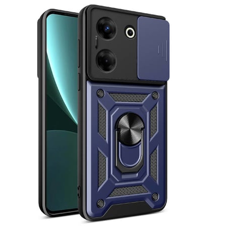 Teleplus Tecno Camon 20 Pro 4G Kılıf Magnetik Standlı Kamera Korumalı Slide Sürgülü Cover Kapak