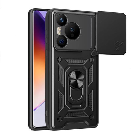 Teleplus Huawei Pura 70 5G Kılıf Magnetik Standlı Kamera Korumalı Slide Sürgülü Cover Kapak