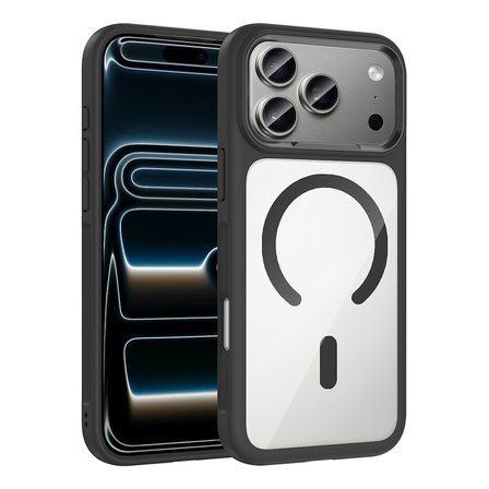 Teleplus iPhone 17 Pro Max Kılıf Tiko Metal Çerçeve Tasarım Manyetik Şarj Kapak