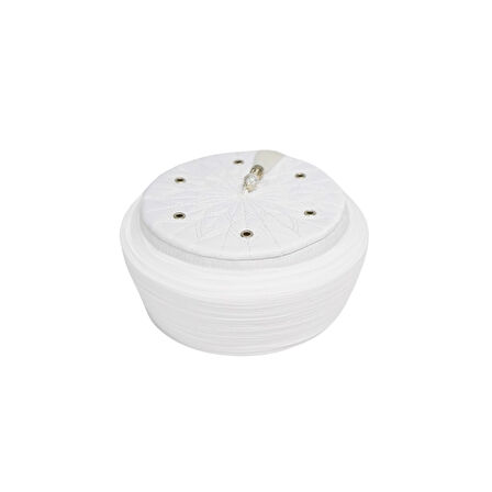 Talebe Sarığı-Beyaz Kumaş-Beyaz Takke-Yuvarlak Sarım-Kuş Gözlü-5 metre