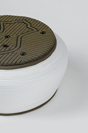 Talebe Sarığı - Beyaz Kumaş - Yeşil Takke - Düz Sarım - Nâli Şerif - 5 metre