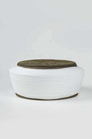 Talebe Sarığı - Beyaz Kumaş - Yeşil Takke - Düz Sarım - Nâli Şerif - 7 metre