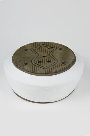 Talebe Sarığı - Beyaz Kumaş - Yeşil Takke - Düz Sarım - Nâli Şerif - 7 metre