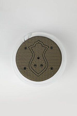 Talebe Sarığı - Beyaz Kumaş - Yeşil Takke - Düz Sarım - Nâli Şerif - 7 metre