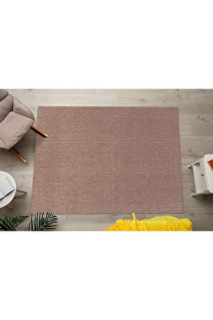 TM-01 Sisal Jut Hasır Model Tek Renk Dokuma Yıkanabilir Toz Vermez  Halı Krem