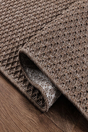 TM-01 Sisal Jut Hasır Model Tek Renk Dokuma Yıkanabilir Toz Vermez  Halı Krem