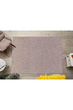 TM-01 Sisal Jut Hasır Model Tek Renk Dokuma Yıkanabilir Toz Vermez  Halı Krem