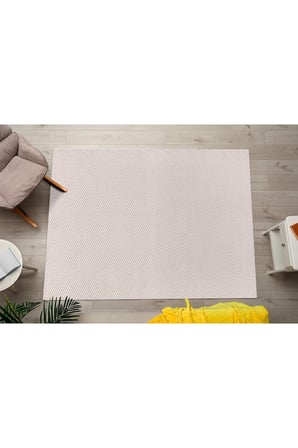 Sisal Jut Hasır Model Tek Renk Dokuma Yıkanabilir Toz Vermez Halı Krem
