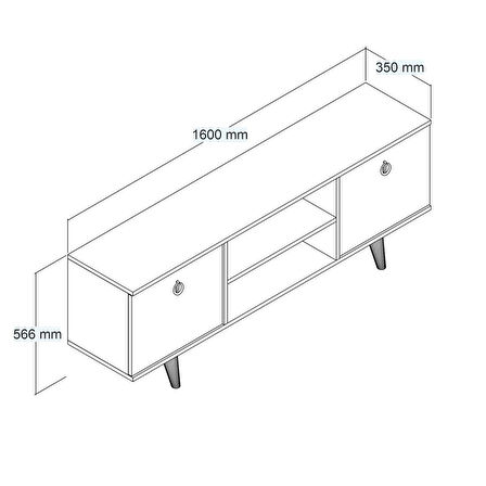 Vision Tv Ünitesi & Sehpası 160 cm Tv Konsolu