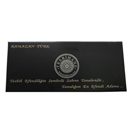 925 Ayar Gümüş Püsküllü Arpa Kesim Gümüş İsim Yazılı Süzme Sarı-Siyah Ateş Kehribar Tesbih