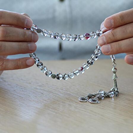Kararmaz Metal Püsküllü Kişiye Özel Saç Teli İçerir Tesbih