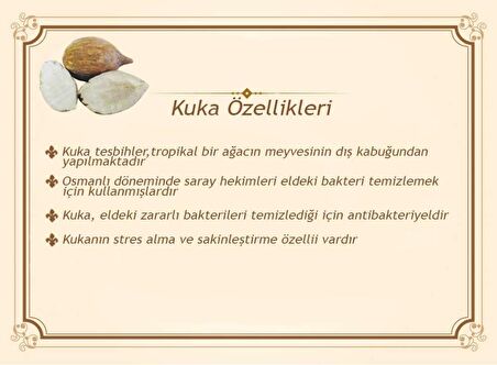 Sistemli Dalgıç Usta Kumpas İşçilikli Küre Kesim Koleksiyonluk Kahverengi Kuka Tesbih