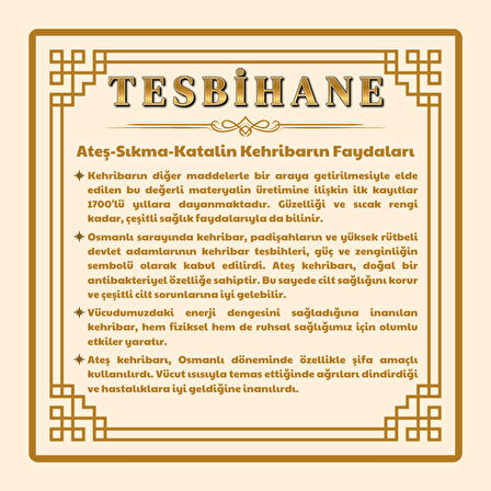 Sistemli Arpa Kesim Lacivert Sıkma Kehribar Tesbih