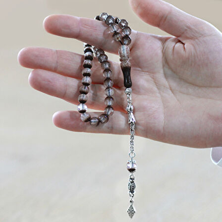 Kararmaz Metal Arnavut Zincir Püsküllü Küre Kesim Kişiye Özel Kabir Toprağı İçerir Tesbih