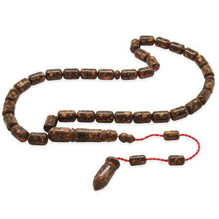 Sistemli Kapsül Kesim Kahverengi Kokulu Tarçın Ağacı Tesbih