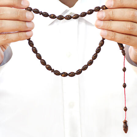 Sistemli Arpa Kesim Kahverengi Kokulu Tarçın Ağacı Tesbih