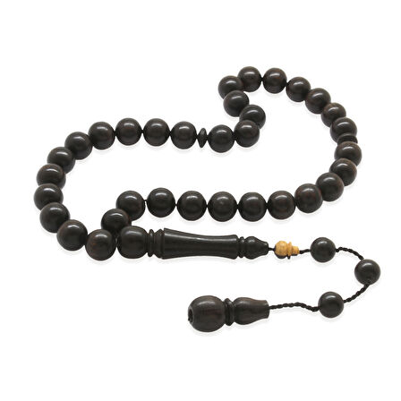 Sistemli Küre Kesim Abanoz Ağacı Tesbih