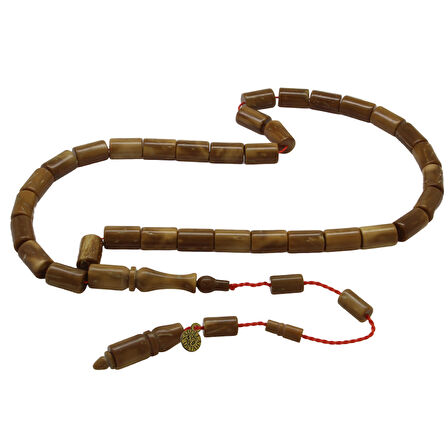 Sistemli Sadullah Usta İşçilikli Kapsül Kesim Koleksiyonluk Kahverengi Kuka Tesbih