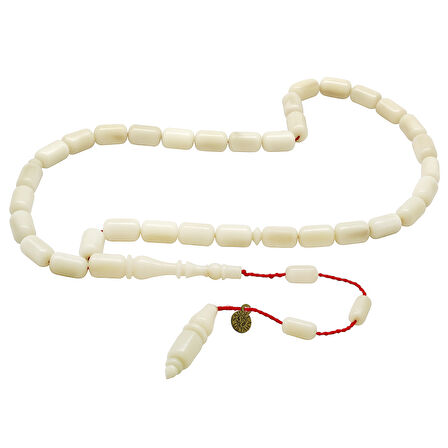 Sistemli Sadullah Usta İşçilikli Kapsül Kesim Koleksiyonluk Beyaz Renk Narçıl Tesbih