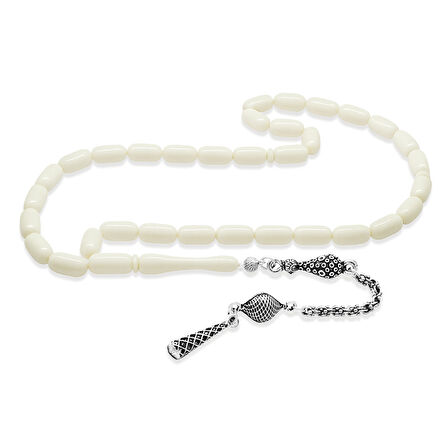 Deve Kemiği Tesbih - Kararmaz Metal Arnavut Püsküllü - Kapsül Kesim