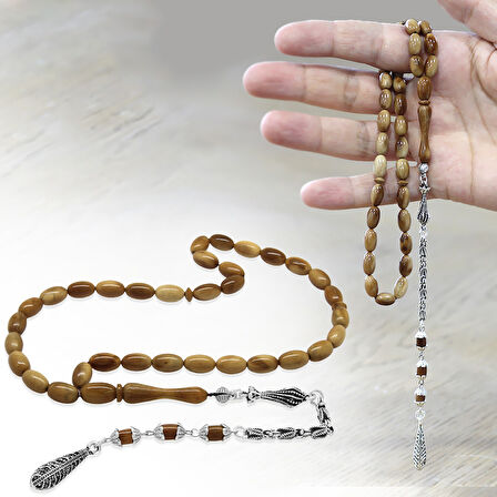 Kuka Tesbih – Kahverengi – Kararmaz Metal Kral Püsküllü – Kapsül Kesim