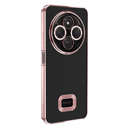 Xiaomi Redmi 14C 4G Kılıf Logo Yeri Açık Kamera Lens Korumalı Renkli Kenarlı Şeffaf Silikon