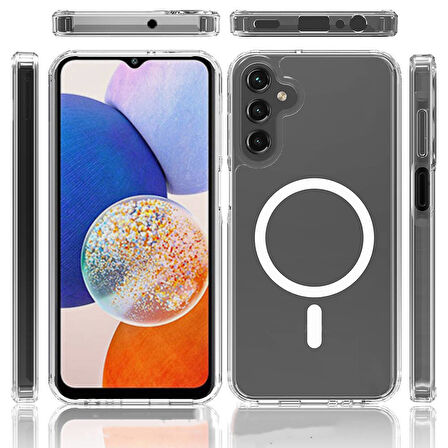 Samsung Galaxy S25 Plus Kılıf Magsafe Wireless Kablosuz Şarj Uyumlu Manyetik Şeffaf Kapak