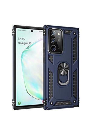 Samsung Galaxy Note 20 Ultra Kılıf Yüzüklü Standli Tank Kapak
