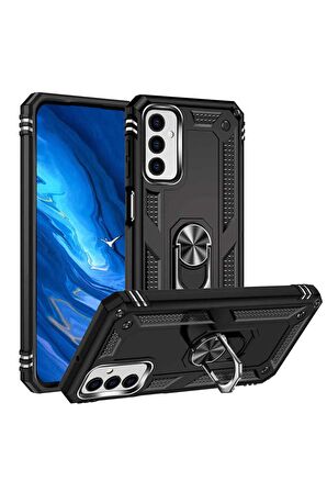 Samsung Galaxy M23 Kılıf Yüzüklü Standli Tank Kapak
