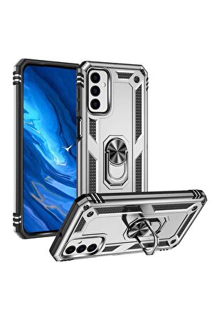 Samsung Galaxy M23 Kılıf Yüzüklü Standli Tank Kapak