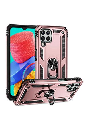 Samsung Galaxy M33 Kılıf Yüzüklü Standli Tank Kapak