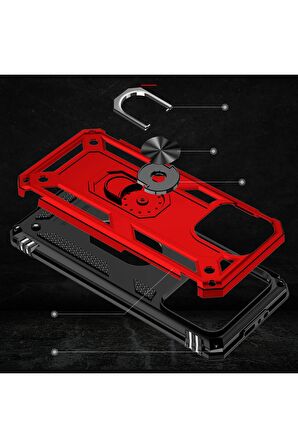 Samsung Galaxy A53 5G Kılıf Yüzüklü Standli Tank Kapak
