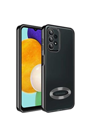 Samsung Galaxy A13 4G Kılıf Logo Yeri Açık Kamera Lens Korumalı Renkli Kenarlı Şeffaf Silikon