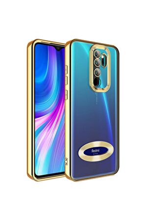 Xiaomi Redmi Note 8 Pro Kılıf Logo Yeri Açık Kamera Lens Korumalı Renkli Kenarlı Şeffaf Silikon