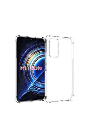 Xiaomi Mi 12 Lite Kılıf Anti Şok Köşe Korumalı Şeffaf Silikon