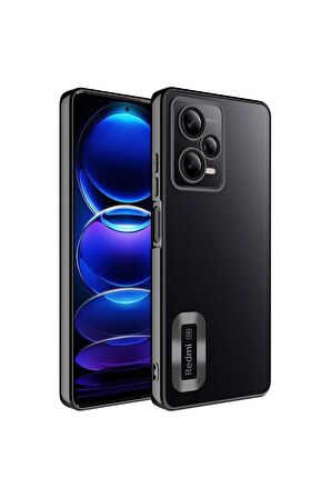Xiaomi Redmi Note 12 5G Kılıf Logo Yeri Açık Kamera Lens Korumalı Renkli Kenarlı Şeffaf Silikon