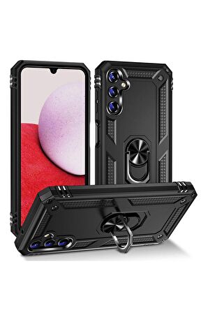 Samsung Galaxy A14 Kılıf Yüzüklü Standli Tank Kapak