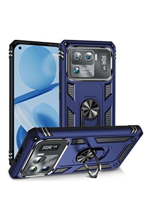 Xiaomi Mi 11 Ultra Kılıf Yüzüklü Standli Tank Kapak