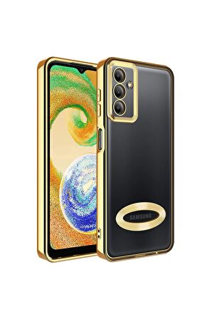 Samsung Galaxy A24 Kılıf Logo Yeri Açık Kamera Lens Korumalı Renkli Kenarlı Şeffaf Silikon
