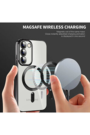 Huawei P50 PRO Kılıf Kamera Lens Korumalı Renkli Magsafe Şeffaf Silikon