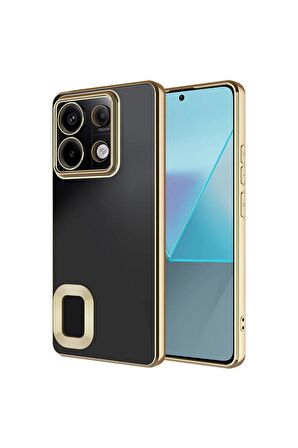 Xiaomi Redmi Note 13 Pro 5G Kılıf Logo Yeri Açık Kamera Lens Korumalı Renkli Kenarlı Şeffaf Silikon
