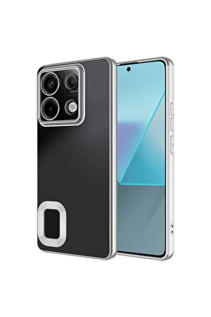 Xiaomi Redmi Note 13 Pro 5G Kılıf Logo Yeri Açık Kamera Lens Korumalı Renkli Kenarlı Şeffaf Silikon