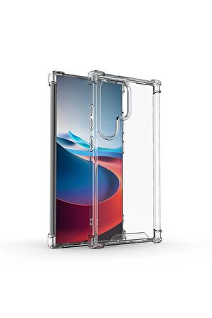 Samsung Galaxy S24 Ultra Kılıf Anti Şok Köşe Korumalı Şeffaf Silikon