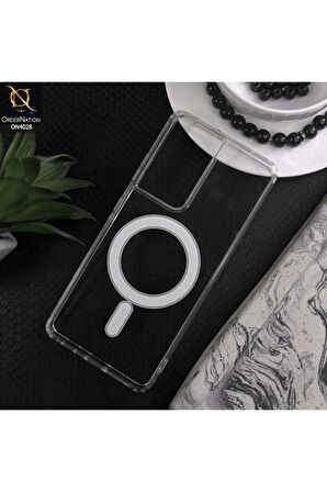 Samsung Galaxy S21 ULTRA Kılıf Magsafe Wireless Kablosuz Şarj Uyumlu Manyetik Şeffaf Kapak